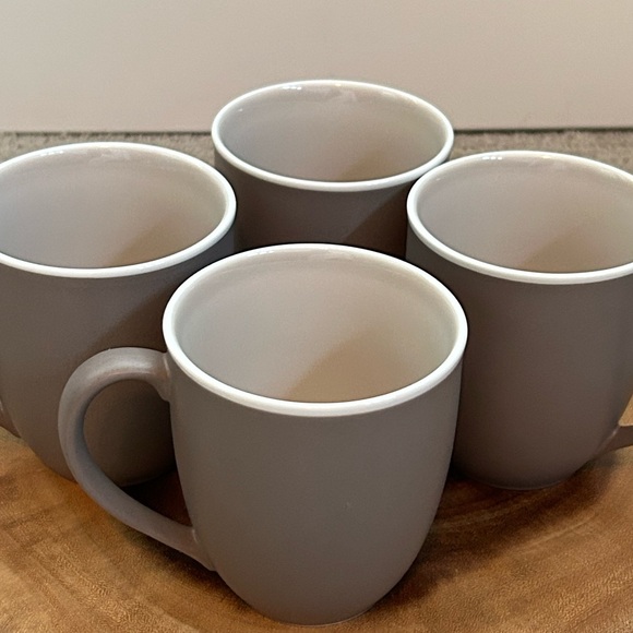 Noritake Fine Porcelain ColorTrio Coupe Coffee Cups- Set of 4 - color Clay #4395 - Picture 3 of 11
